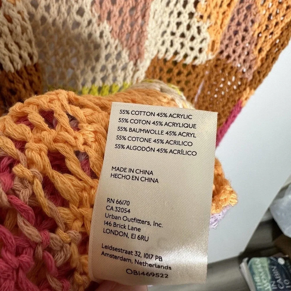NWOT Free People Chasing Rainbows Long Cardigan Duster Crochet Size XS/S